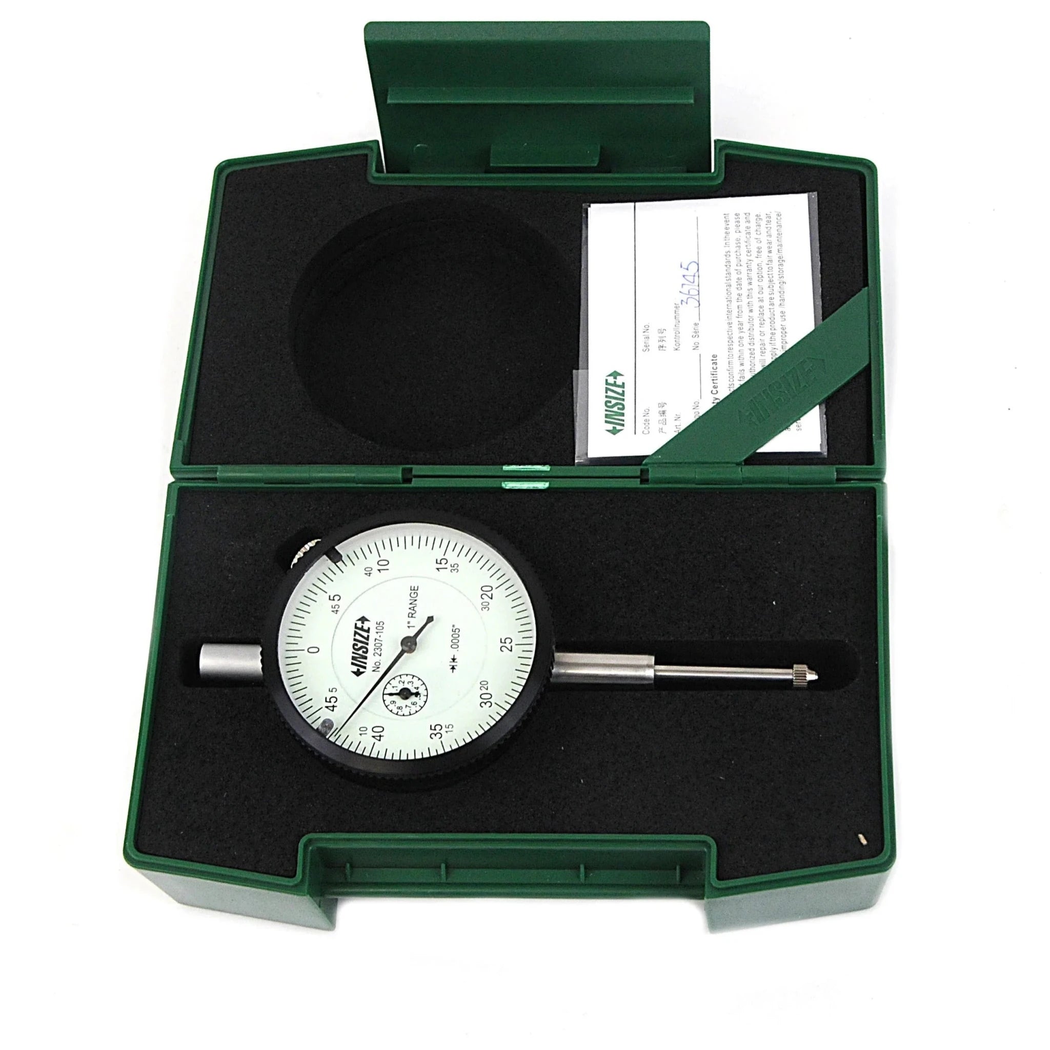 Insize Imperial Lug Back Dial Indicator 1" Range Series 2307-105 - Twin Eagle Imports