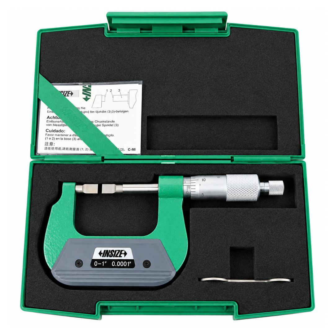 Insize Imperial Outside Blade Micrometer 0-1" Range Series 3232-1 - Twin Eagle Imports