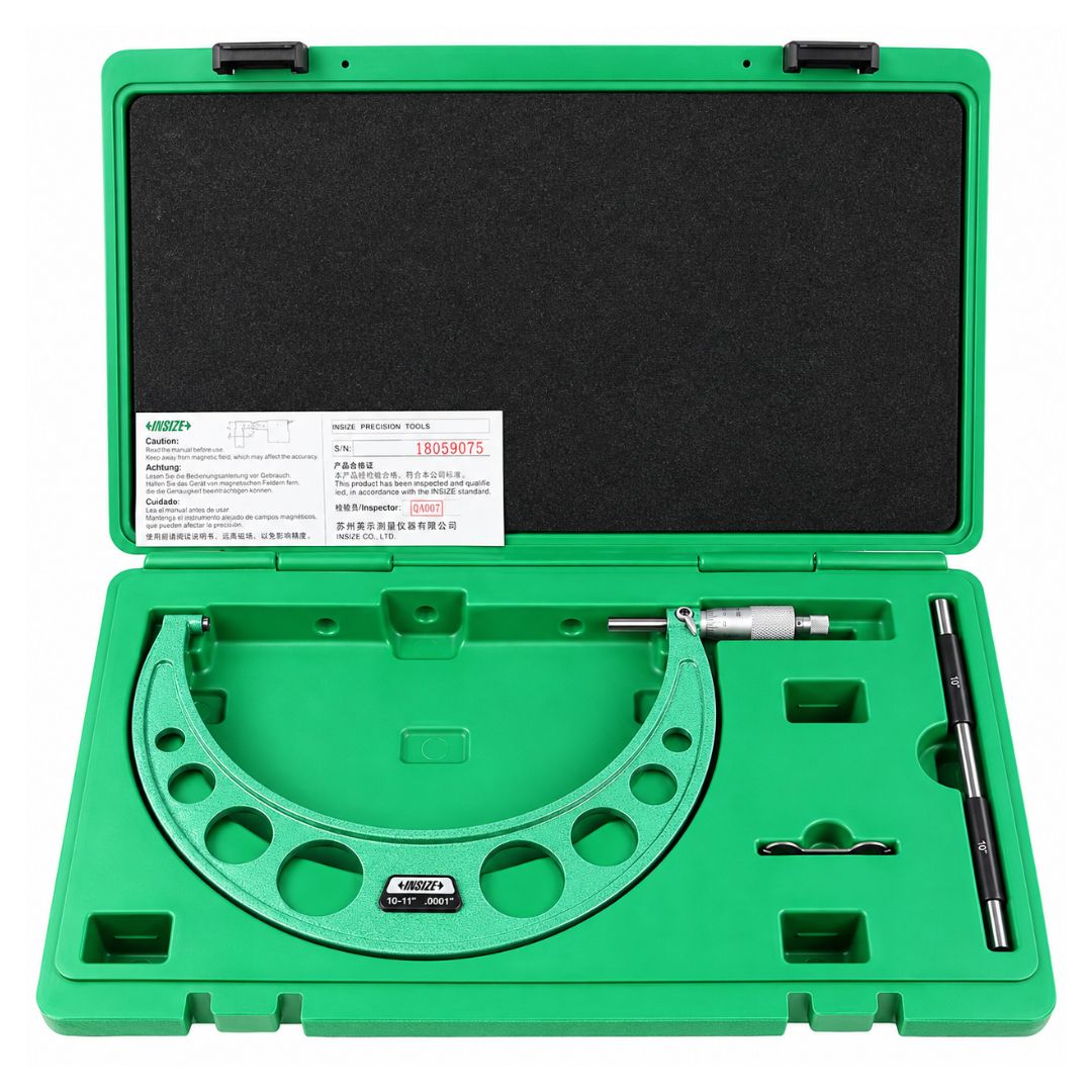 Insize Imperial Outside Micrometer 10-11" Range Series 3203-11A - Twin Eagle Imports