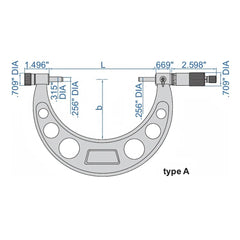 Insize Imperial Outside Micrometer 16-20" Range Series 3206-20 - Twin Eagle Imports