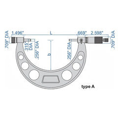 Insize Imperial Outside Micrometer 6-12" Range Series 3206-12 - Twin Eagle Imports