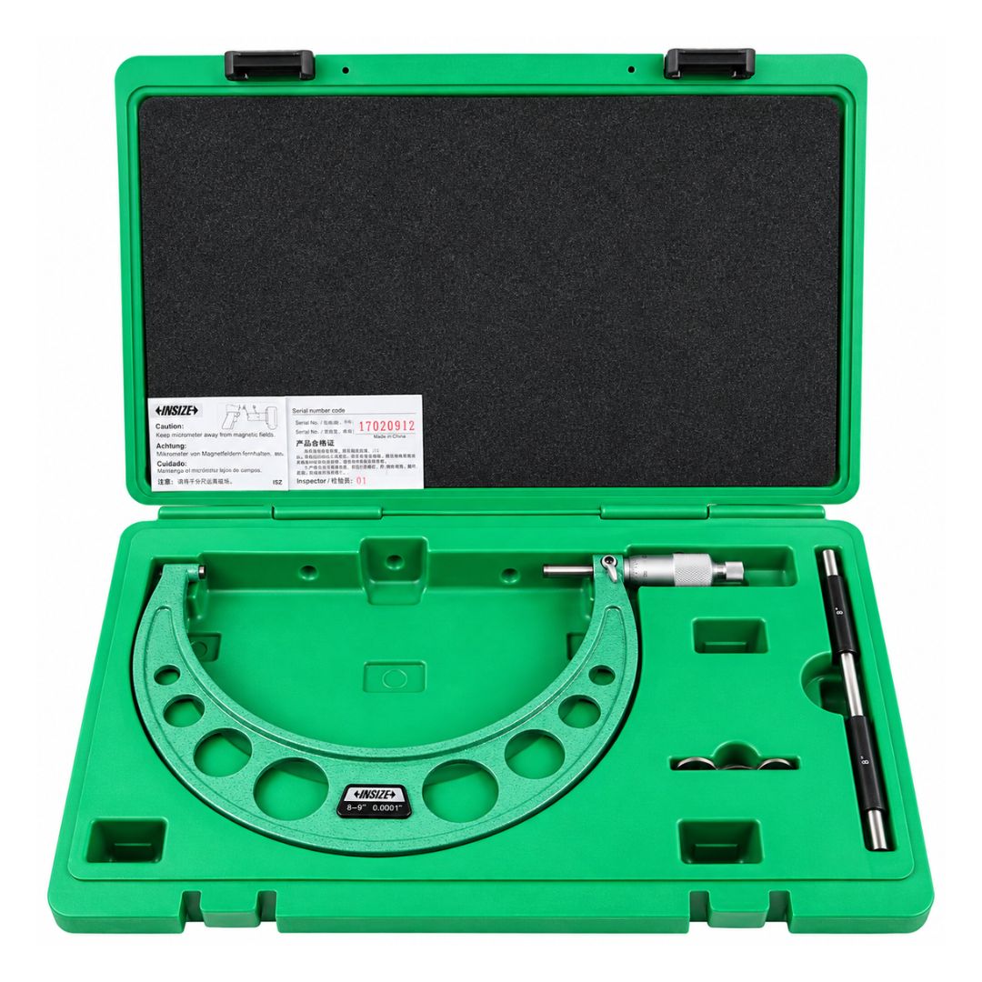 Insize Imperial Outside Micrometer 8-9" Range Series 3203-9A - Twin Eagle Imports