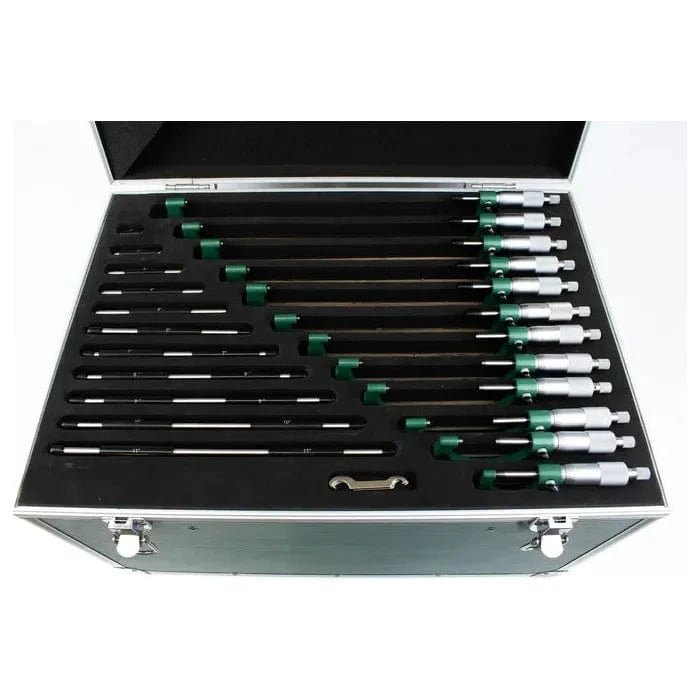 Insize Imperial Outside Micrometer Set 0-12" Range Series 3203-1212A - Twin Eagle Imports