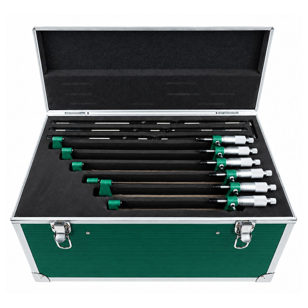 Insize Imperial Outside Micrometer Set 6-12" Range Series 3203-126A - Twin Eagle Imports
