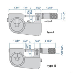 Insize Indicating Micrometer with Support 1-2" Range Series 3332-2 - Twin Eagle Imports