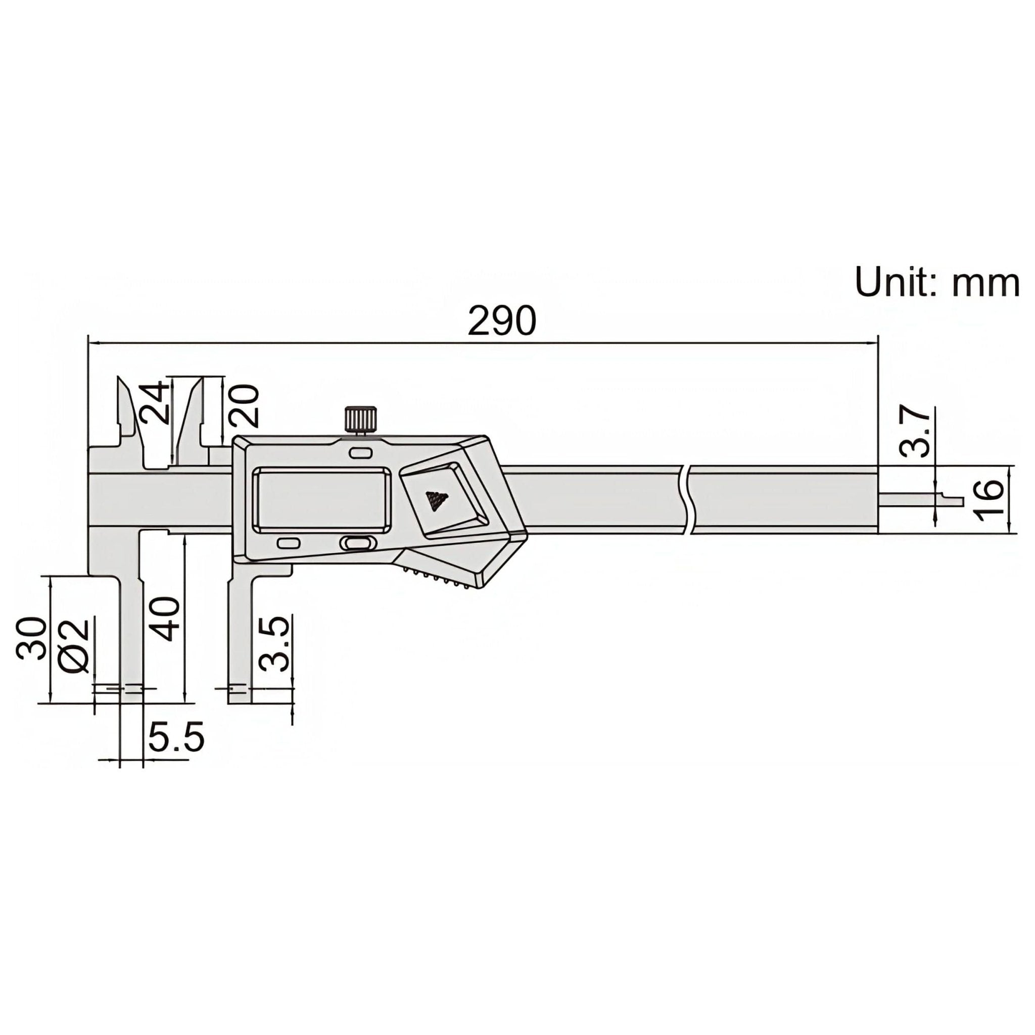 Insize Interchangeable Point Digital Caliper Range Series 1526-200 - Twin Eagle Imports