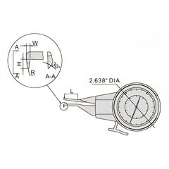 Insize Internal Dial Caliper Gauge 0.2-0.6" Range Series 2222-E06 - Twin Eagle Imports