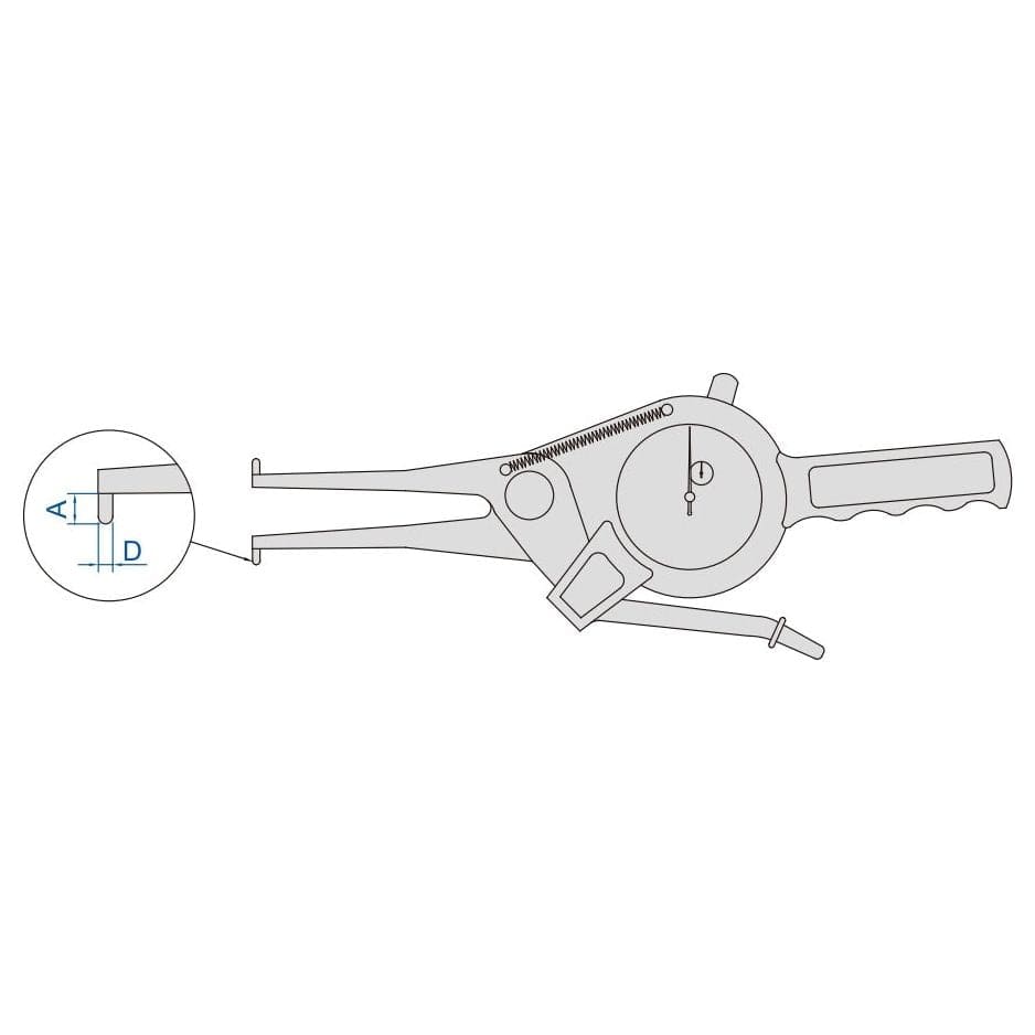 Insize Internal Dial Caliper Gauge 35-55mm Range Series 2321-55 - Twin Eagle Imports