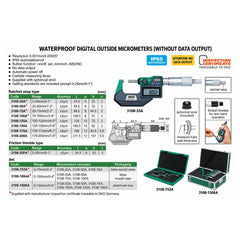 Insize IP65 Digital Outside Micrometer 175-200 MM/ 7-8" Range Series 3108-200A - Twin Eagle Imports