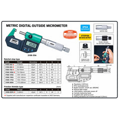 Insize IP65 Digital Outside Micrometer 75-100mm / 3"-4" Range Series 3108-100A - Twin Eagle Imports
