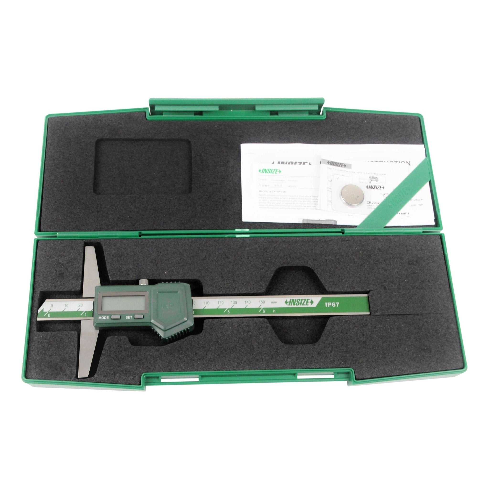 Insize IP67 Digital Depth Gauge 0-150mm / 0-6" Range Series 1149-150 - Twin Eagle Imports