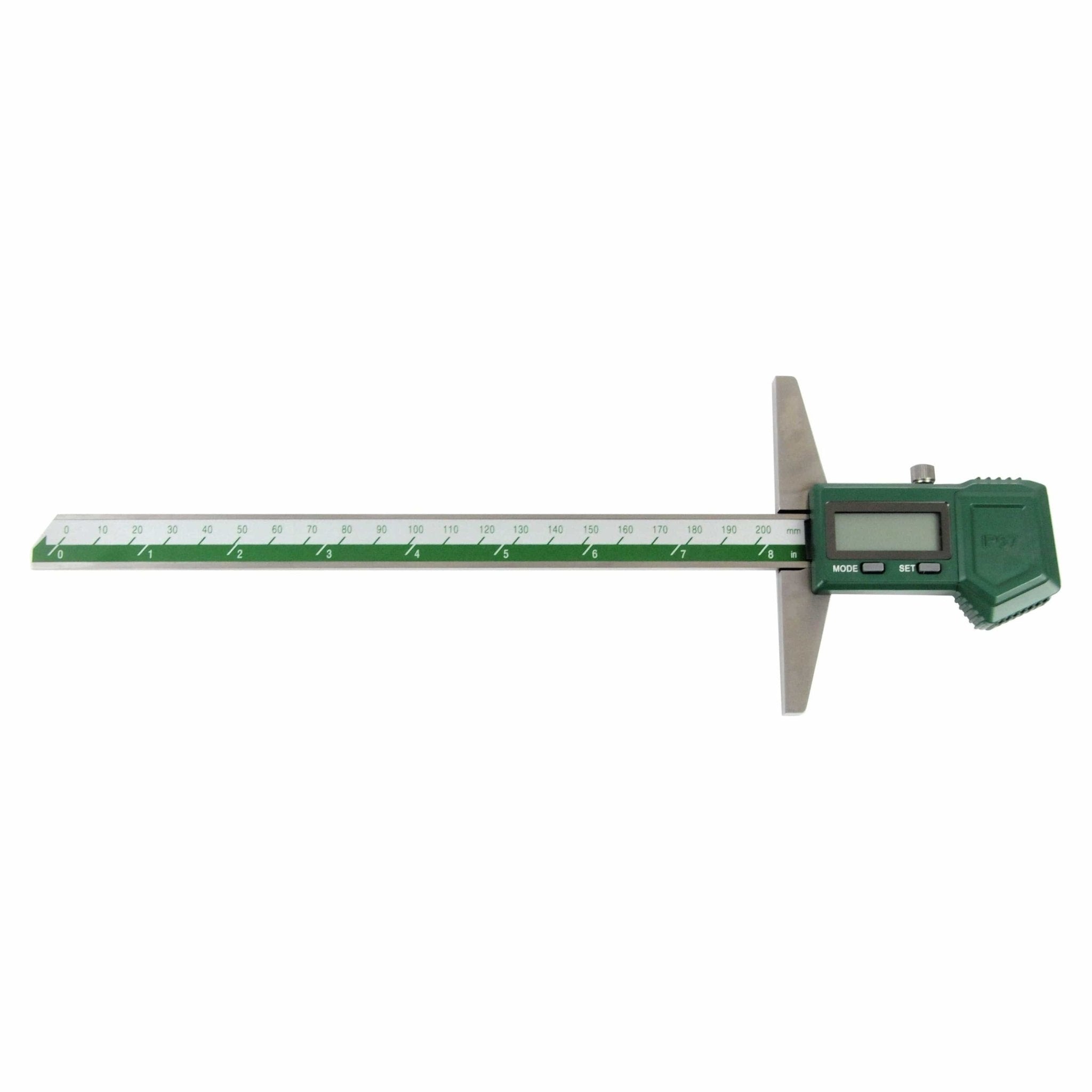 Insize IP67 Digital Depth Gauge 0-200mm / 0-8" Range Series 1149-200 - Twin Eagle Imports