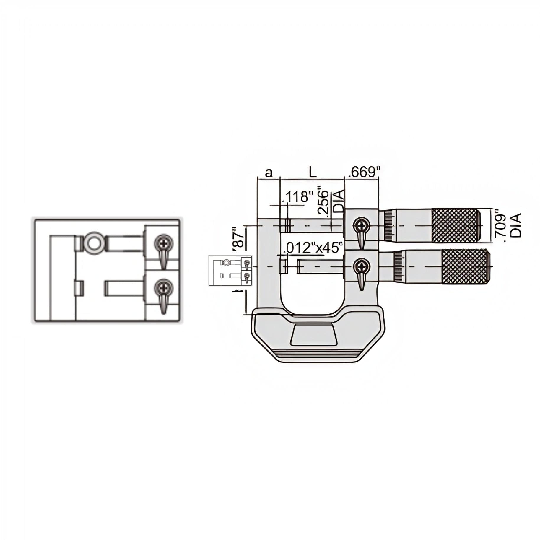 Insize Limit Micrometer 1-2" Range Series 3235-2 - Twin Eagle Imports