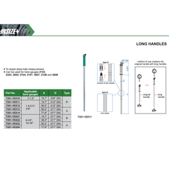 Insize Long Handle 38.5″ × 0.512″ Series 7351-1EX12 - Twin Eagle Imports