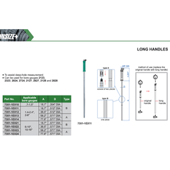 Insize Long Handle 58.2″ × 0.571″ Series 7351-1EX13 - Twin Eagle Imports