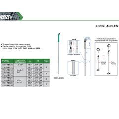 Insize Long Handle 77.8″ × 0.571″ Series 7351-1EX14 - Twin Eagle Imports