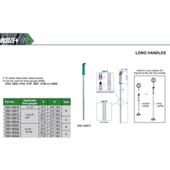 Insize Long Handle 77.8″ × 0.571″ Series 7351-1EX24 - Twin Eagle Imports