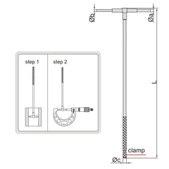 Insize Long Handle Telescopic Gauge 32-54mm Range Series 4209-4 - Twin Eagle Imports