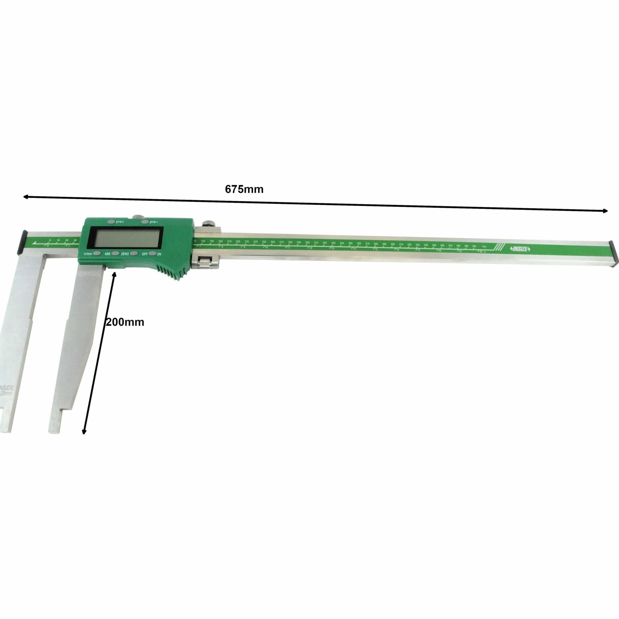Insize Long Jaw Digital Caliper 0-500mm / 0-20" Range Series 1106-503 - Twin Eagle Imports
