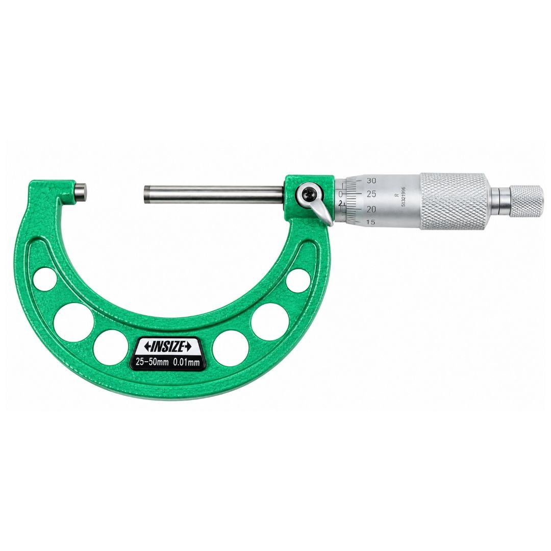 Insize Long Spindle Outside Micrometer 25-50mm Range Series 3209-50 - Twin Eagle Imports