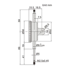 Insize Long Stroke Dial Indicator 30mm Range Series 2889-30 - Twin Eagle Imports