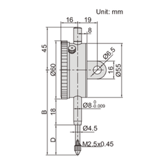 Insize Lug Back Dial Indicator 20mm Range Series 2318-20 - Twin Eagle Imports
