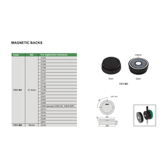 Insize Magnetic Back Ø51.5 mm for Digital Indicators Series 7331-M1 - Twin Eagle Imports