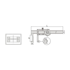 INSIZE Manufacturing Insize Digital Inside Point Caliper 25-200mm Range Series 1121-200A