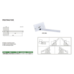 INSIZE Measuring Equipment Insize 180° Protractor Range Series 4781-85 *Sold Out*