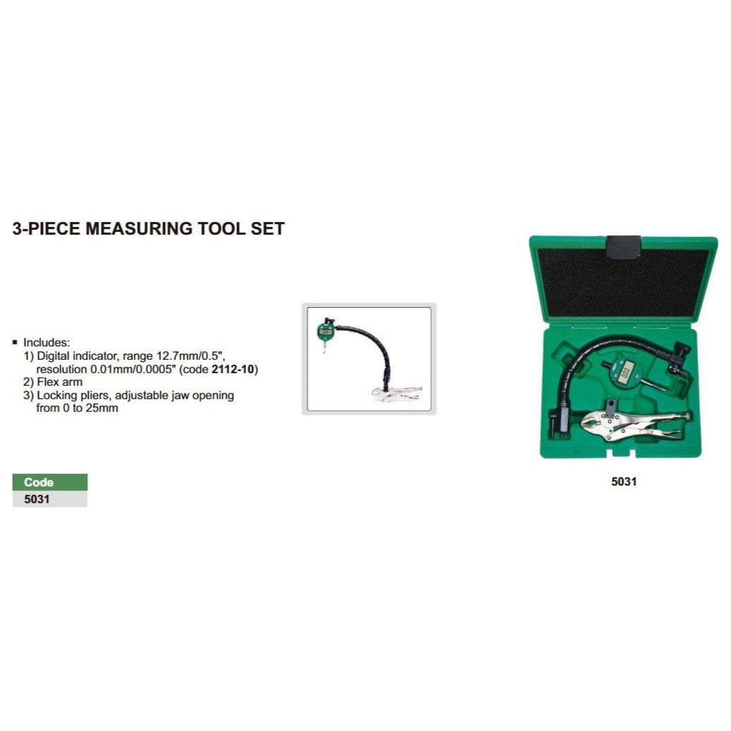 INSIZE MEASURING EQUIPMENT Insize 3-Piece Measuring Tool Set Series 5031-E
