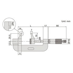 INSIZE Measuring Equipment Insize Caliper Type Micrometer 25-50mm Range Series 3238-50