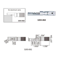 INSIZE Measuring Equipment Insize Can Seam Micrometer 0-0.6" Range Series 3293-062