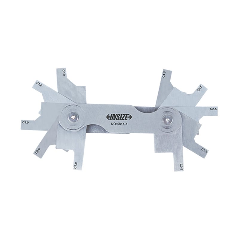 INSIZE MEASURING EQUIPMENT Insize Chamfer Gauge 0.5-5.0mm 45° Stainless Steel Series 4814-1