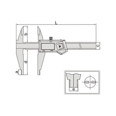 INSIZE Measuring Equipment Insize Digital Caliper 0-300mm/0-12" Range Series 1171-300