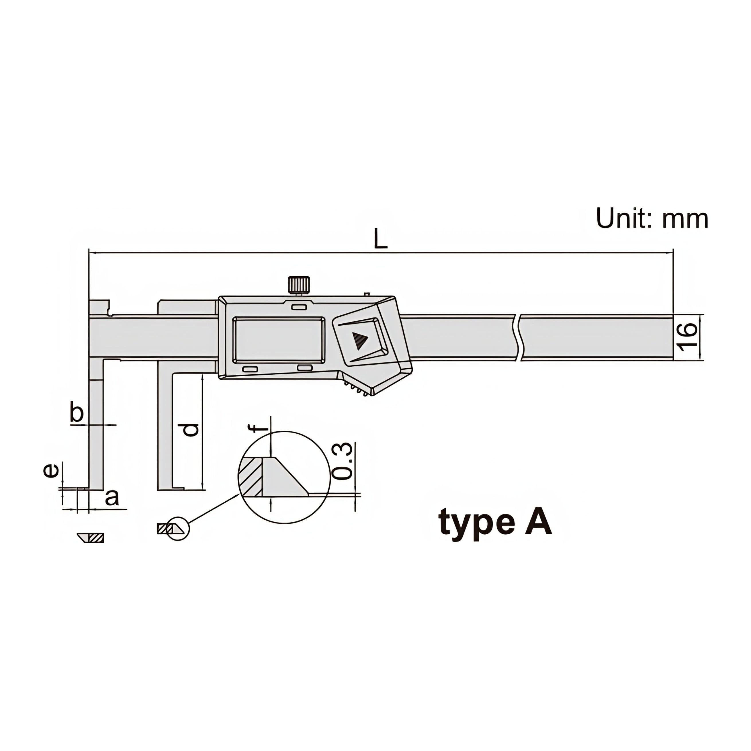 INSIZE Measuring Equipment Insize Digital Inside Groove Caliper 11-150mm x 0.01mm Range Series 1520-150