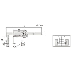 INSIZE Measuring Equipment Insize Digital Inside Groove Caliper 22-150mm Range Series 1120-150A
