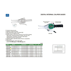 INSIZE Measuring Equipment Insize Digital Internal Caliper Gauge 35-55mm/1.4-2.2" Range Series 2151-55