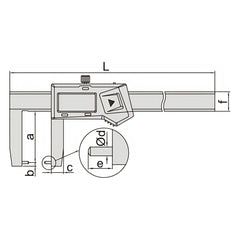 INSIZE Measuring Equipment Insize Digital Outside Point Caliper 0-150mm/0-6" Range Series 1185-150A