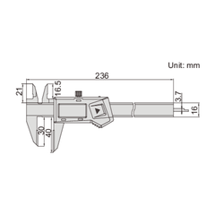 INSIZE Measuring Equipment Insize Digital Scribing Caliper 0-150mm/0-6" Range Series 1166-150A