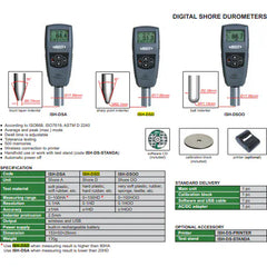 INSIZE MEASURING EQUIPMENT Insize Digital Shore Durometer Shore D Hardness Tester ISH-DSD