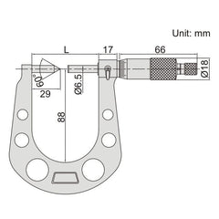 INSIZE Measuring Equipment Insize Disc Brake Micrometer 7.6-33mm Range Series 3288-33A