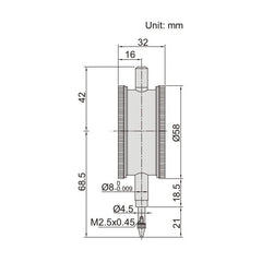INSIZE Measuring Equipment Insize Double Face Dial Test Indicator 10mm x 0.1mm Range Series 2328-10