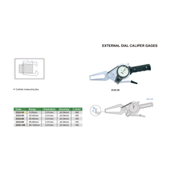 INSIZE Measuring Equipment Insize External Dial Caliper Gauge 0-20mm Range Series 2332-20
