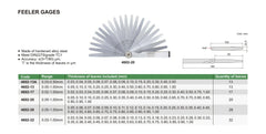INSIZE MEASURING EQUIPMENT Insize Feeler Gauge 20pc Set 0.05-1mm Range Series 4602-20