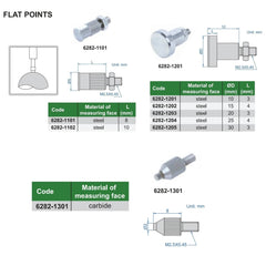 INSIZE Measuring Equipment Insize Flat Point 10mm Range Series 6282-1201