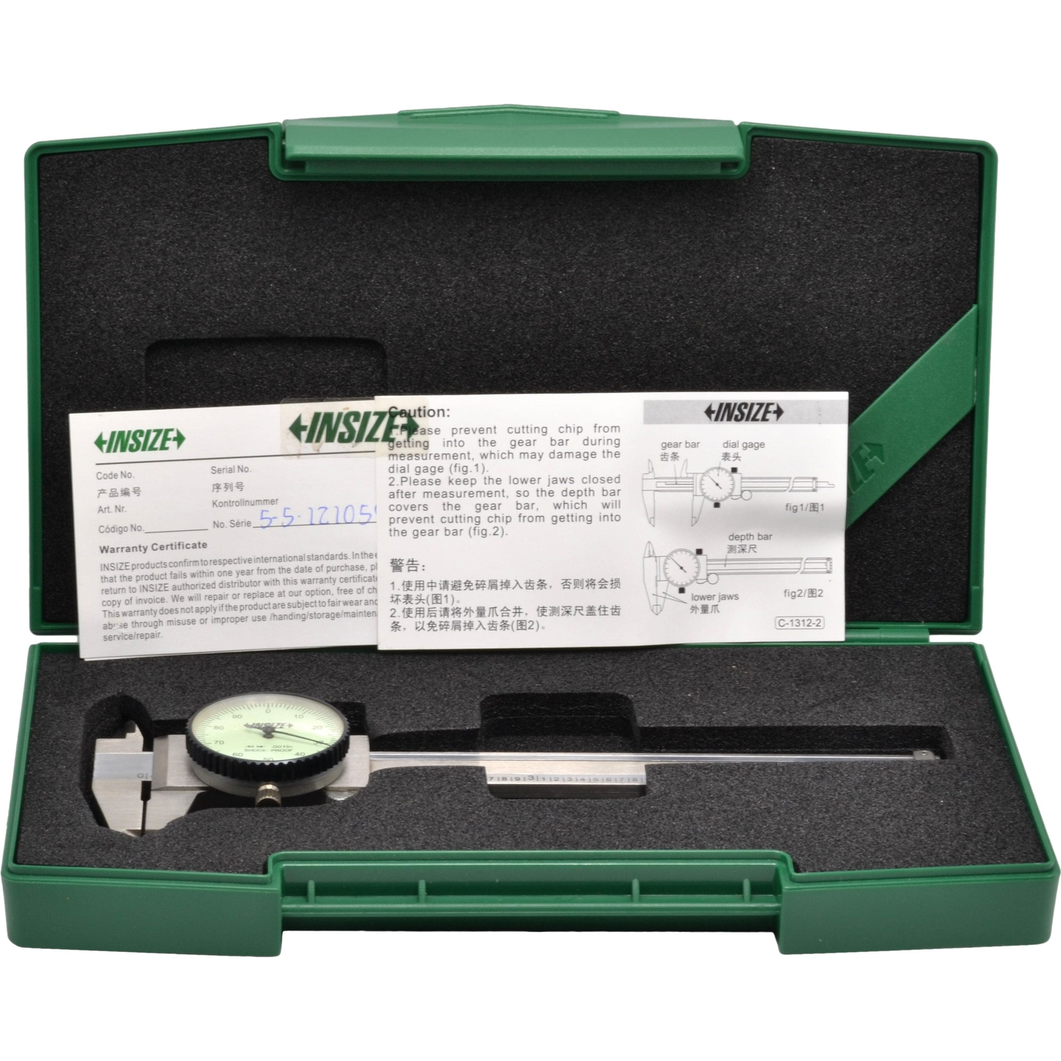 INSIZE Measuring Equipment INSIZE Imperial Dial Caliper  0-4" Range Series 1311-4