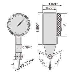INSIZE Measuring Equipment Insize Imperial Dial Indicator 0.03" Range Series 2381-31