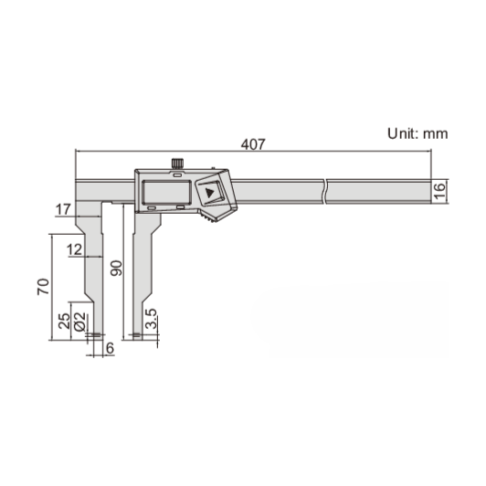 INSIZE Measuring Equipment Insize Interchangeable Point Digital Caliper Range Series 1124-300A