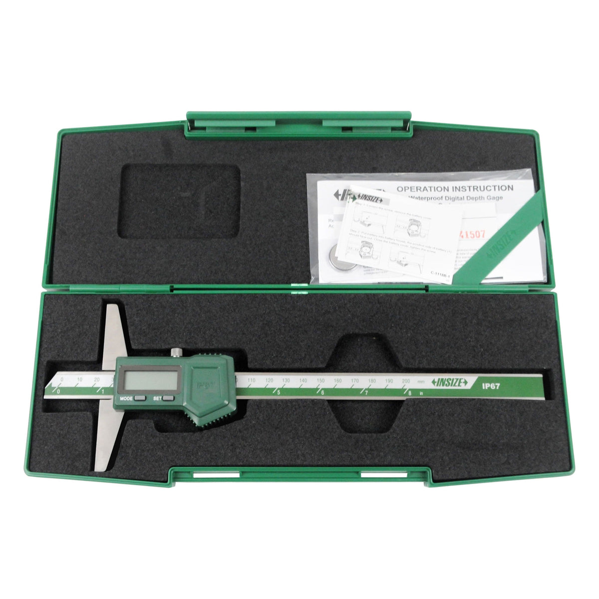 INSIZE Measuring Equipment Insize IP67 Digital Depth Gauge 0-200mm / 0-8" Range Series 1149-200