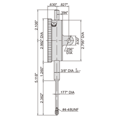 INSIZE Measuring Equipment Insize Large Face Dial Indicator Range Series 2312-15